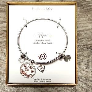 NIB Love this Life Mom charm bangle